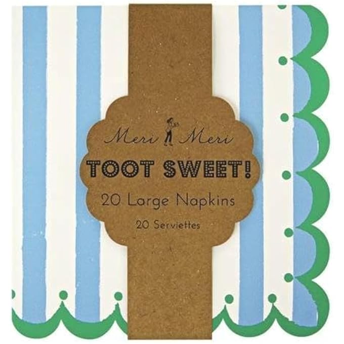 TOOT SWEET NAPKINS, LARGE, BLUE